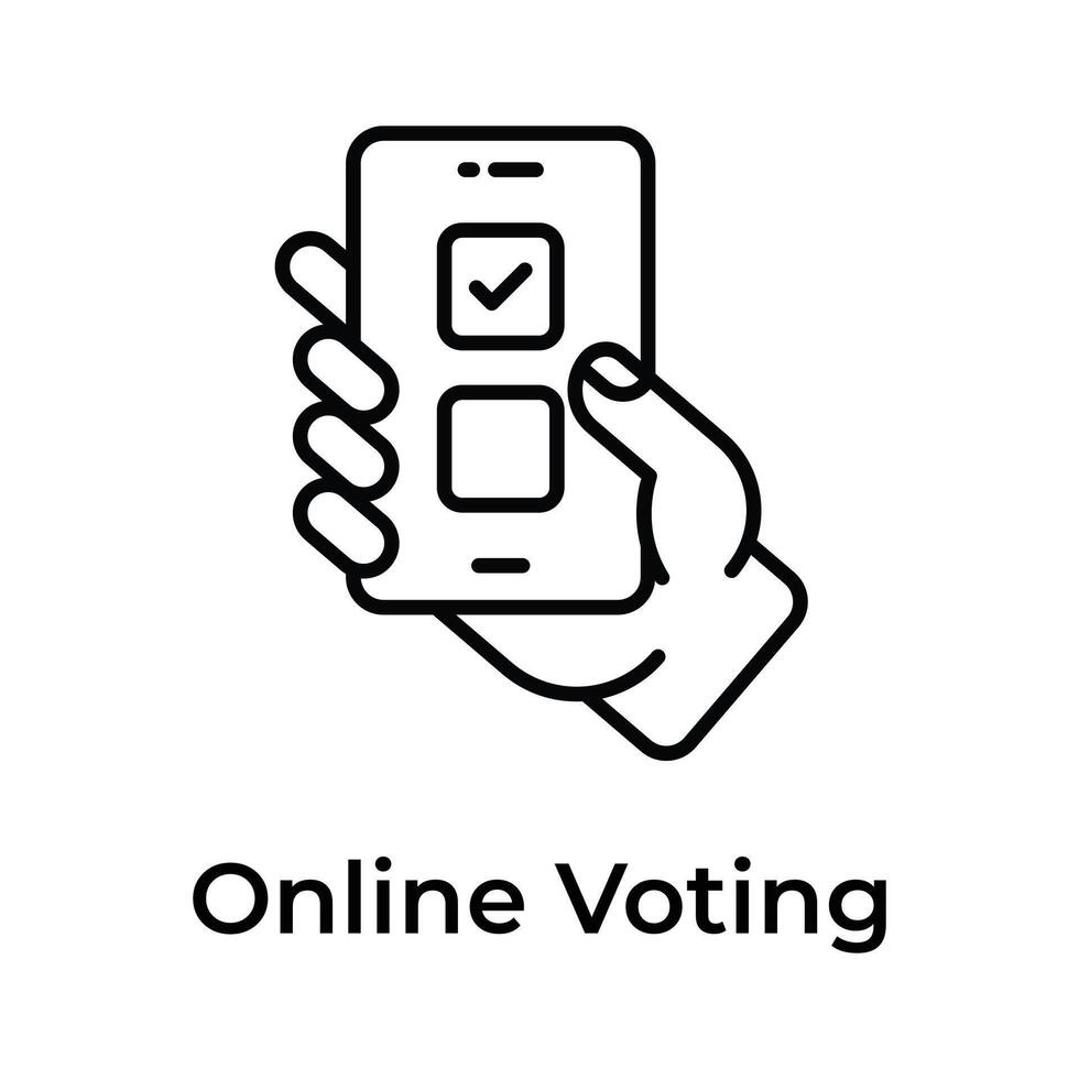 Online voting design, isolated on white background vector