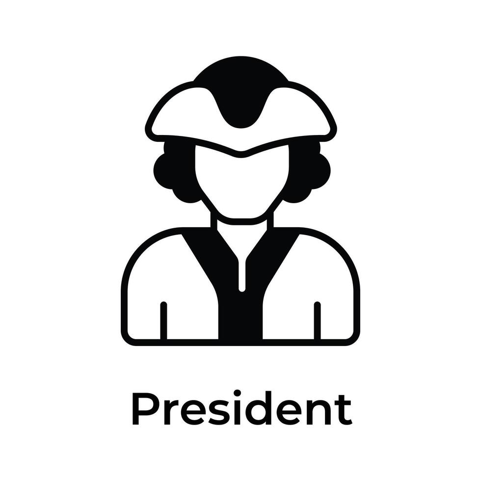 Visually perfect icon of president, ready to use vector