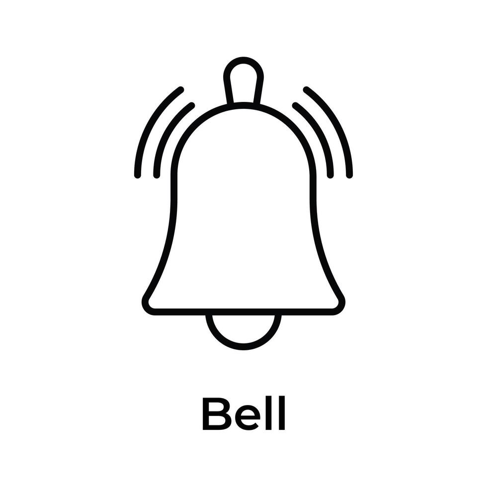 Notification bell design in modern style vector