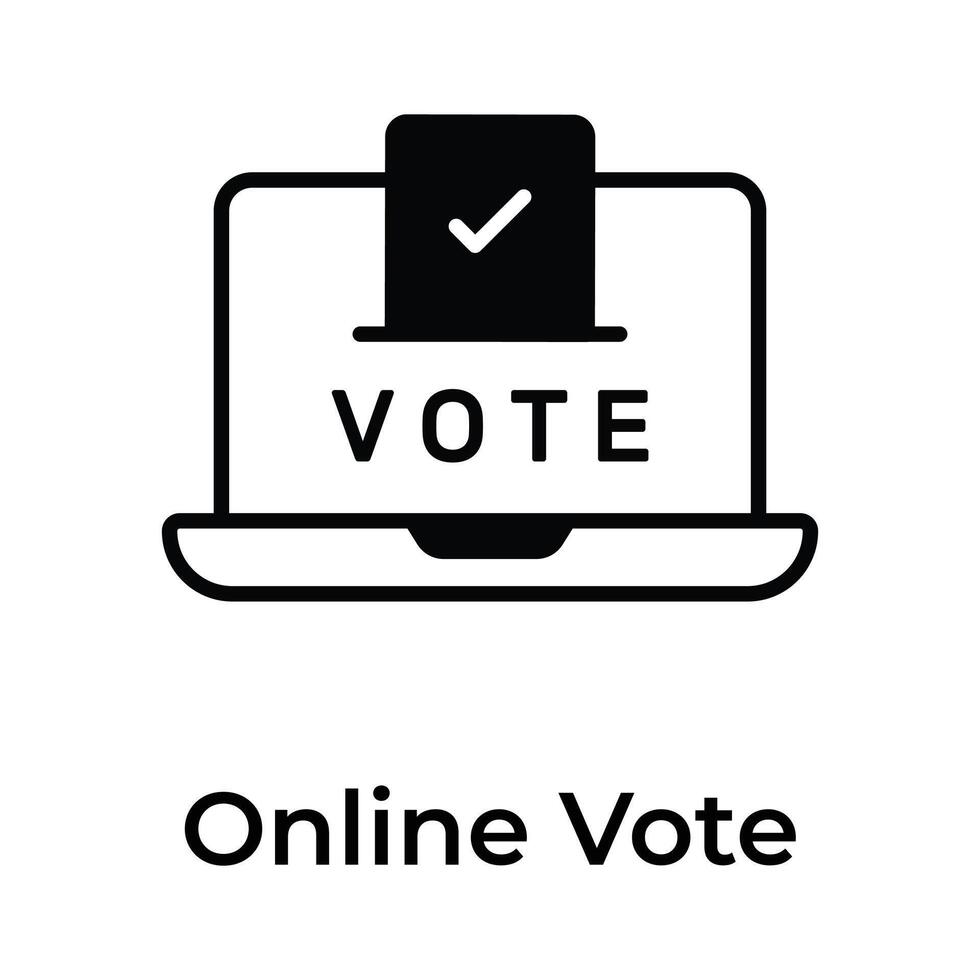 Online voting design, isolated on white background vector