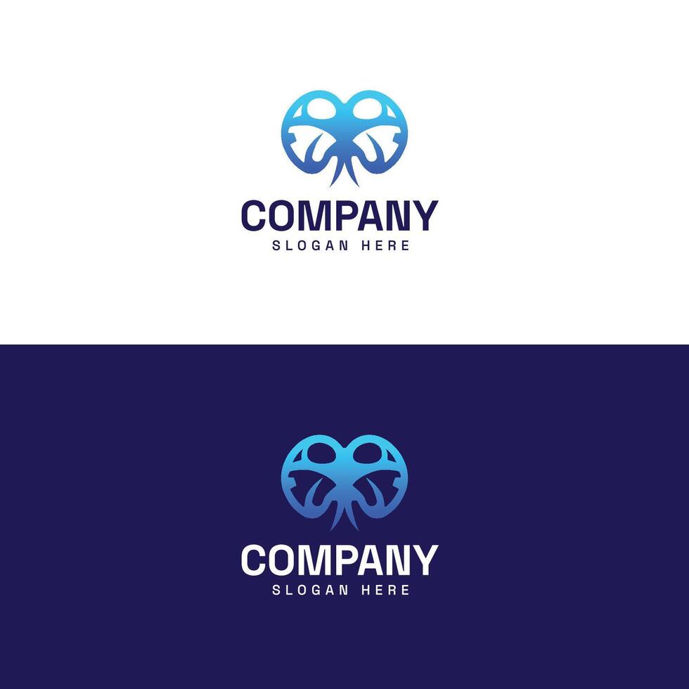 Abstract Drone Logo Template vector