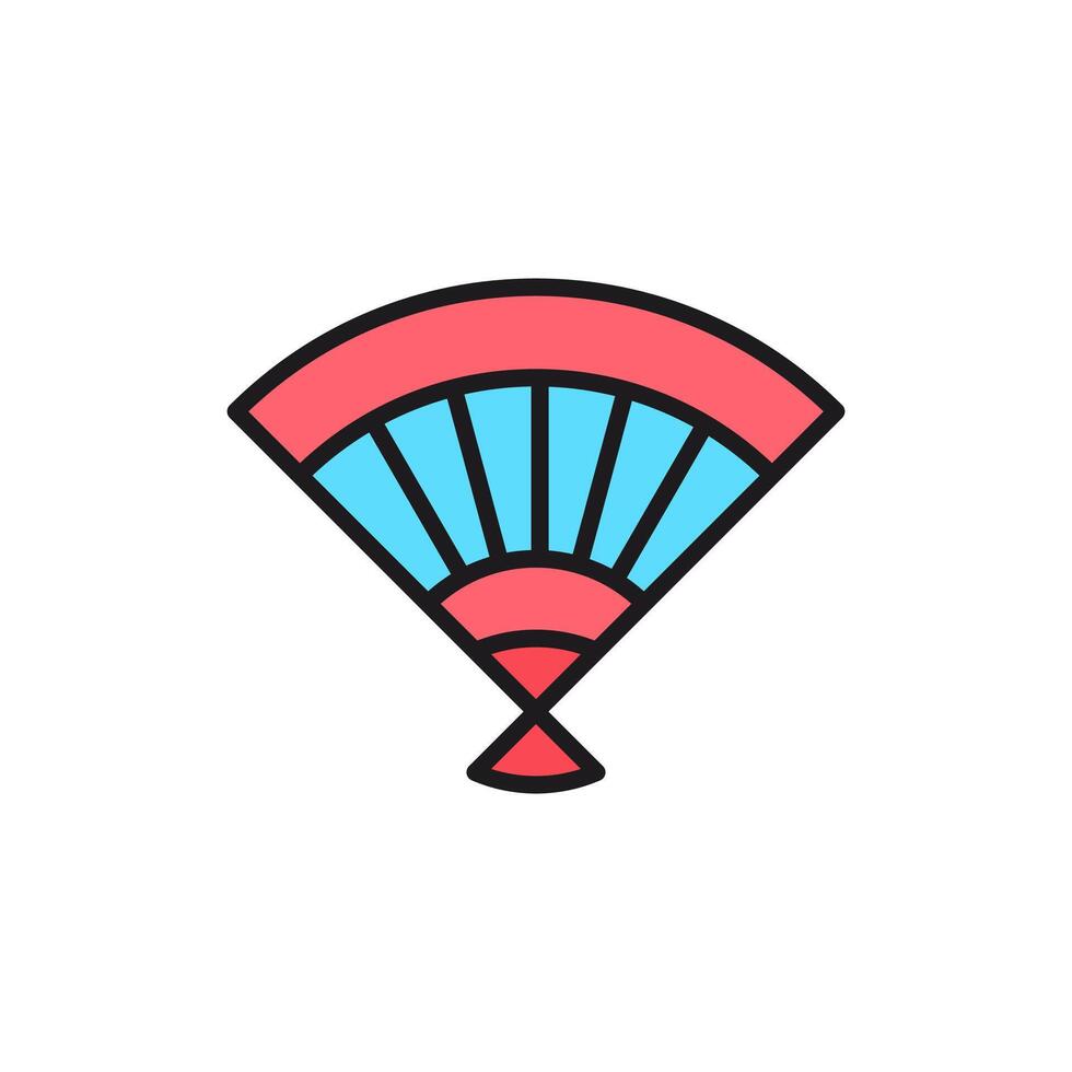 hand fan icon for mobile, web etc.concepts.isolated white background vector