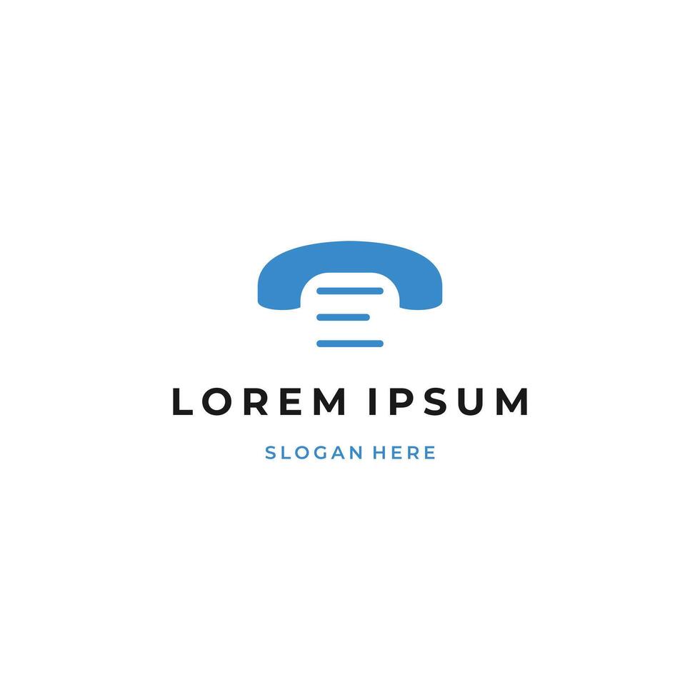Phone document logo design on isolated background vector