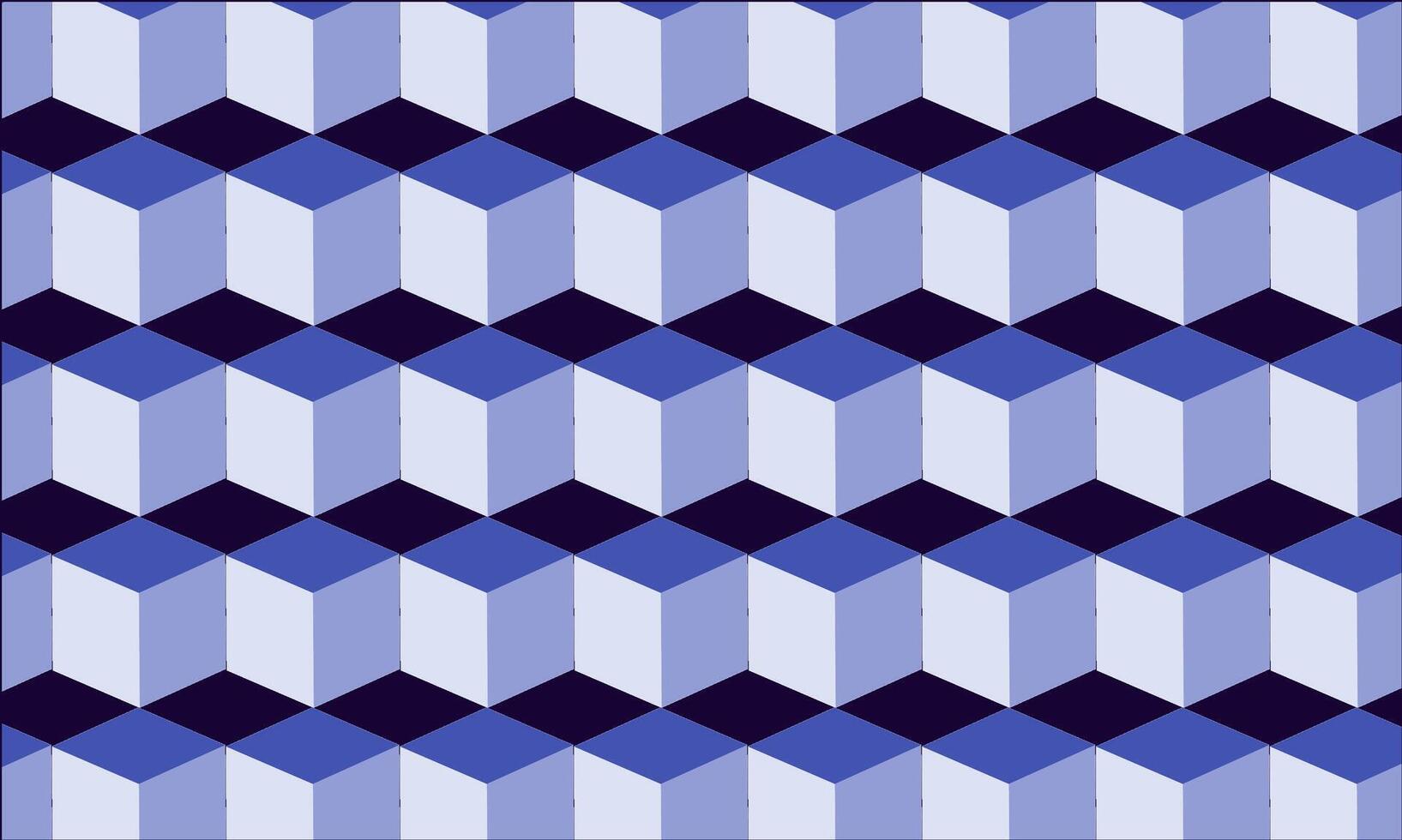 Seamless pattern of 3d isometric lilac cube vector