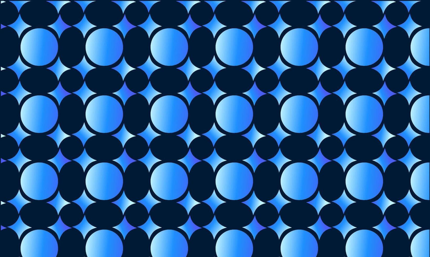 Seamless pattern combination round and star space background vector