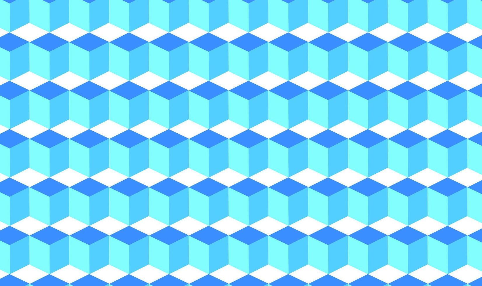 seamless isometric of blue cube pattern vector
