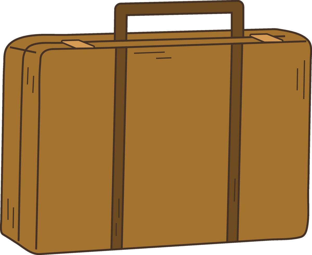 Briefcase Business Work Bag Document Concept Illustration Graphic Element Art Card vector