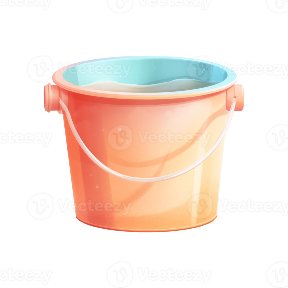Bucket Isolated Detailed Watercolor Hand Drawn Painting Illustration png