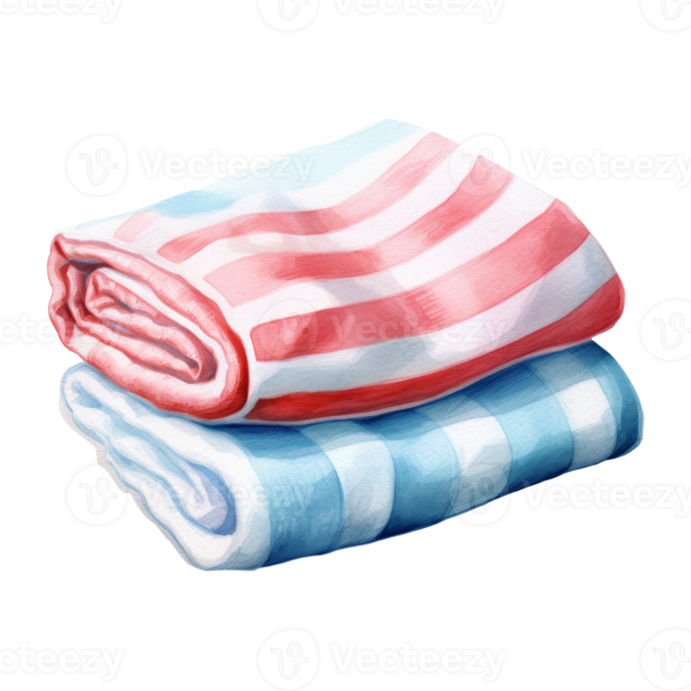 Towel Isolated Detailed Watercolor Hand Drawn Painting Illustration png