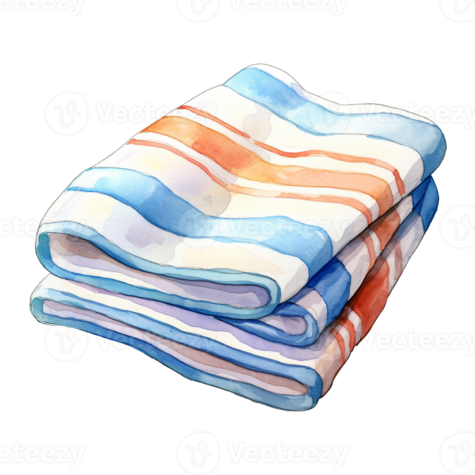 Towel Isolated Detailed Watercolor Hand Drawn Painting Illustration png