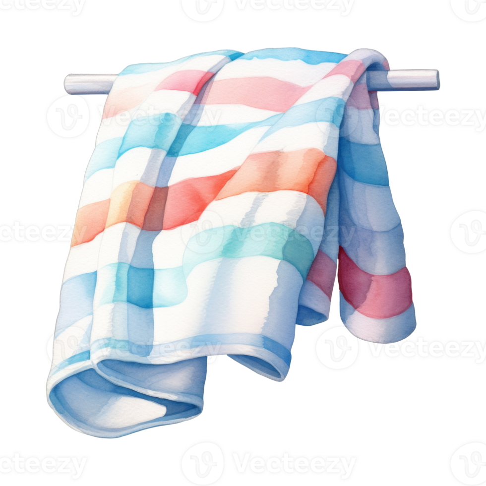 Towel Isolated Detailed Watercolor Hand Drawn Painting Illustration png