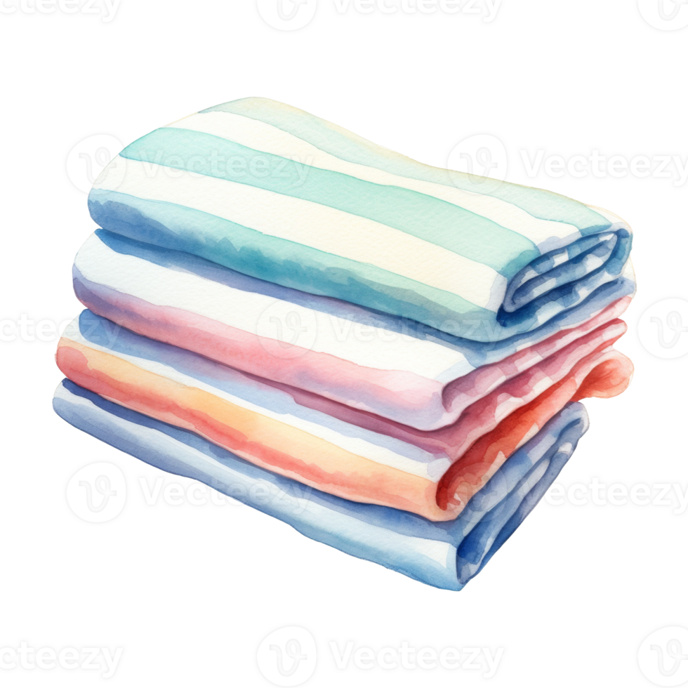 Towel Isolated Detailed Watercolor Hand Drawn Painting Illustration png