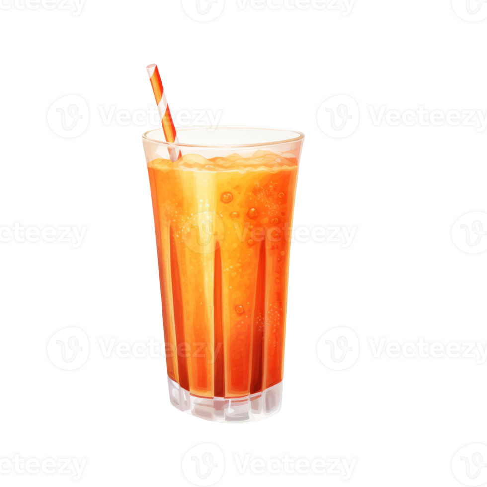 carrot juice Isolated Detailed Watercolor Hand Drawn Painting Illustration png