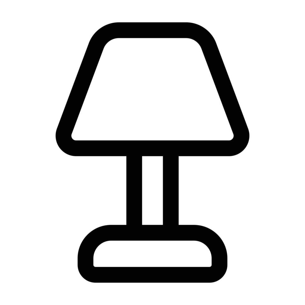Simple Table Lamp icon. The icon can be used for websites, print templates, presentation templates, illustrations, etc vector