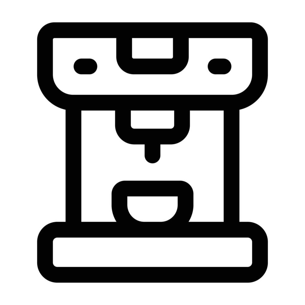 Simple Coffee Machine icon. The icon can be used for websites, print templates, presentation templates, illustrations, etc vector
