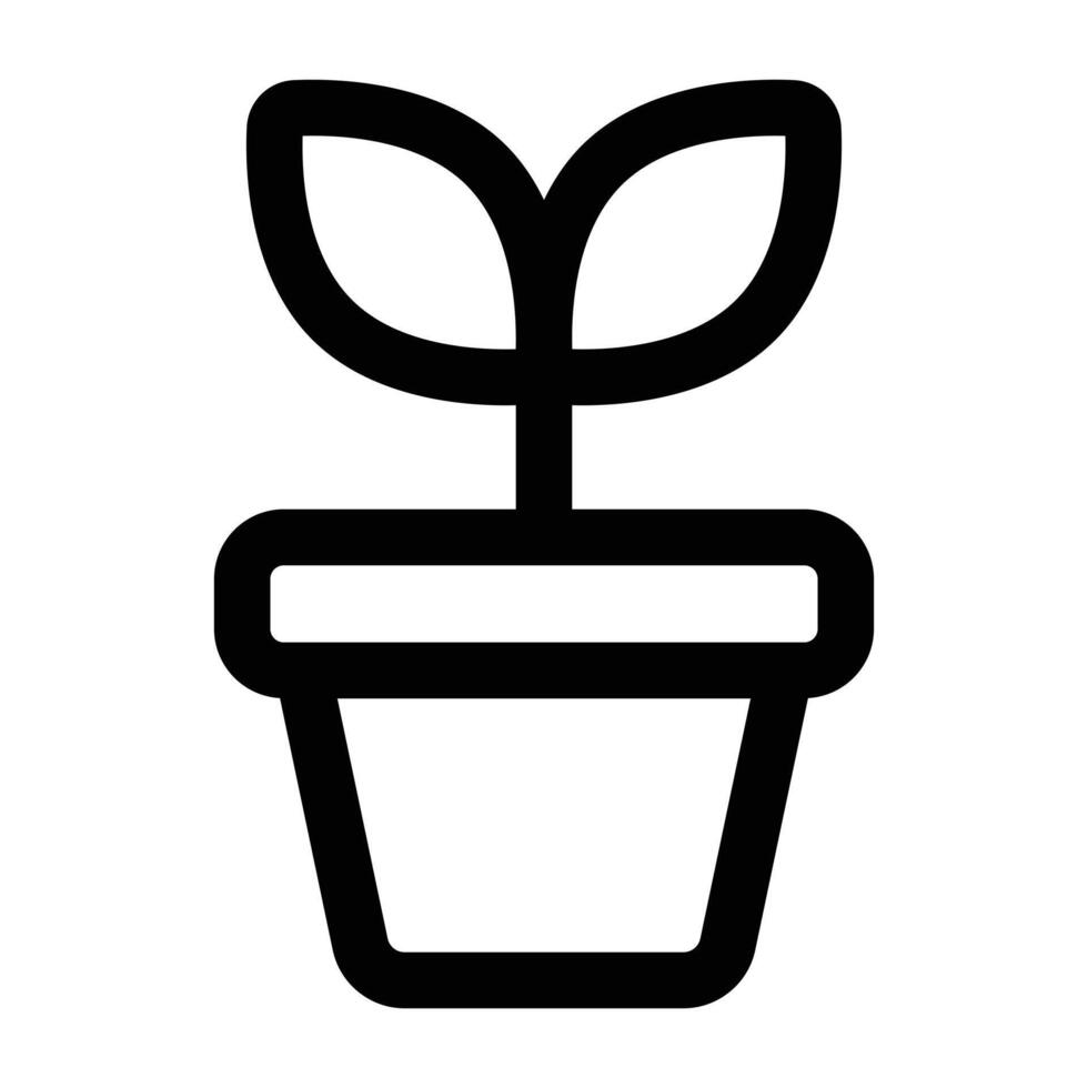 Simple Plant icon. The icon can be used for websites, print templates, presentation templates, illustrations, etc vector