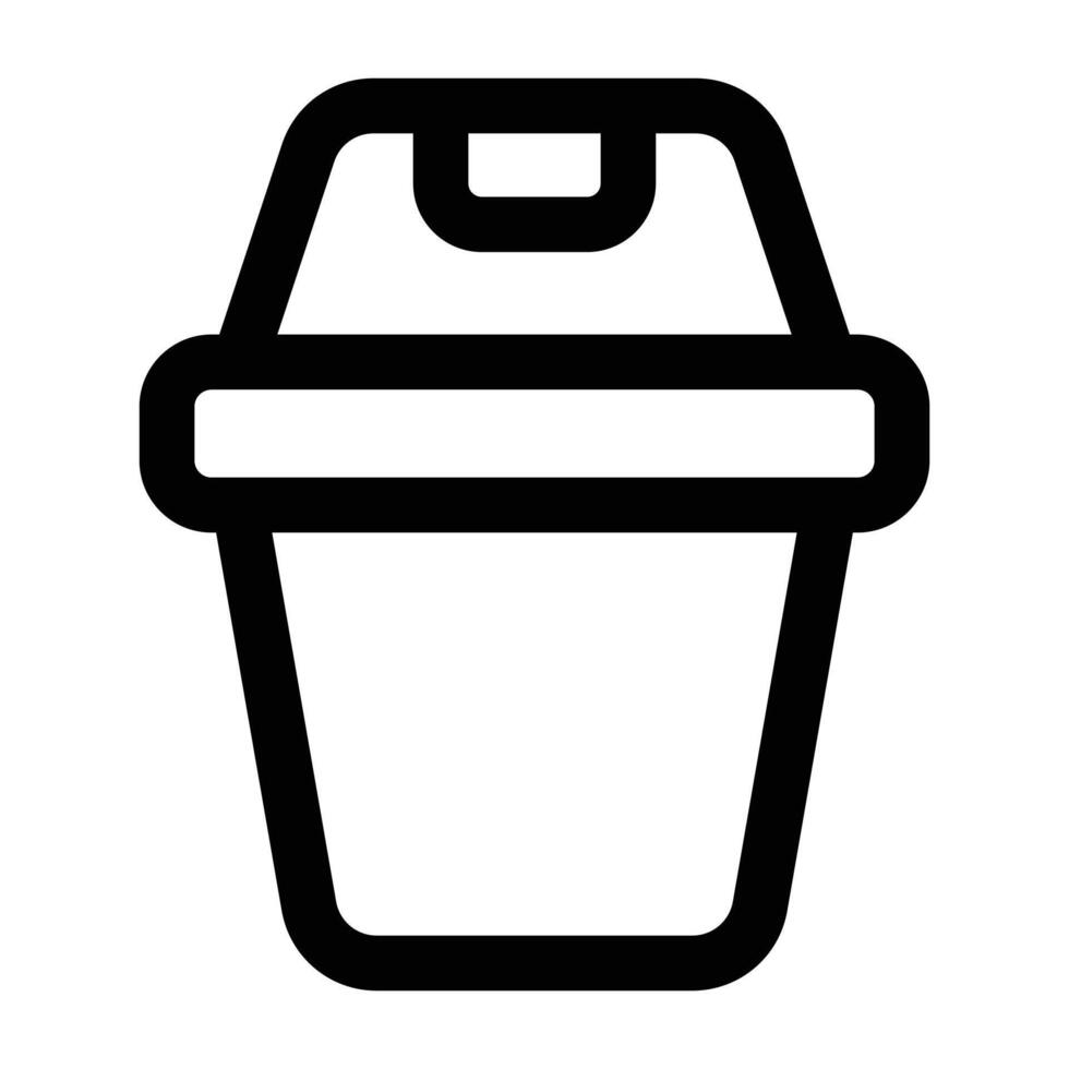 Simple Bin icon. The icon can be used for websites, print templates, presentation templates, illustrations, etc vector