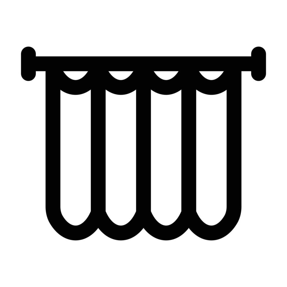Simple Curtains icon. The icon can be used for websites, print templates, presentation templates, illustrations, etc vector