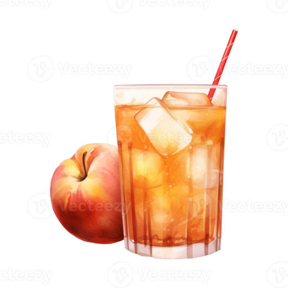 apple juice Isolated Detailed Watercolor Hand Drawn Painting Illustration png