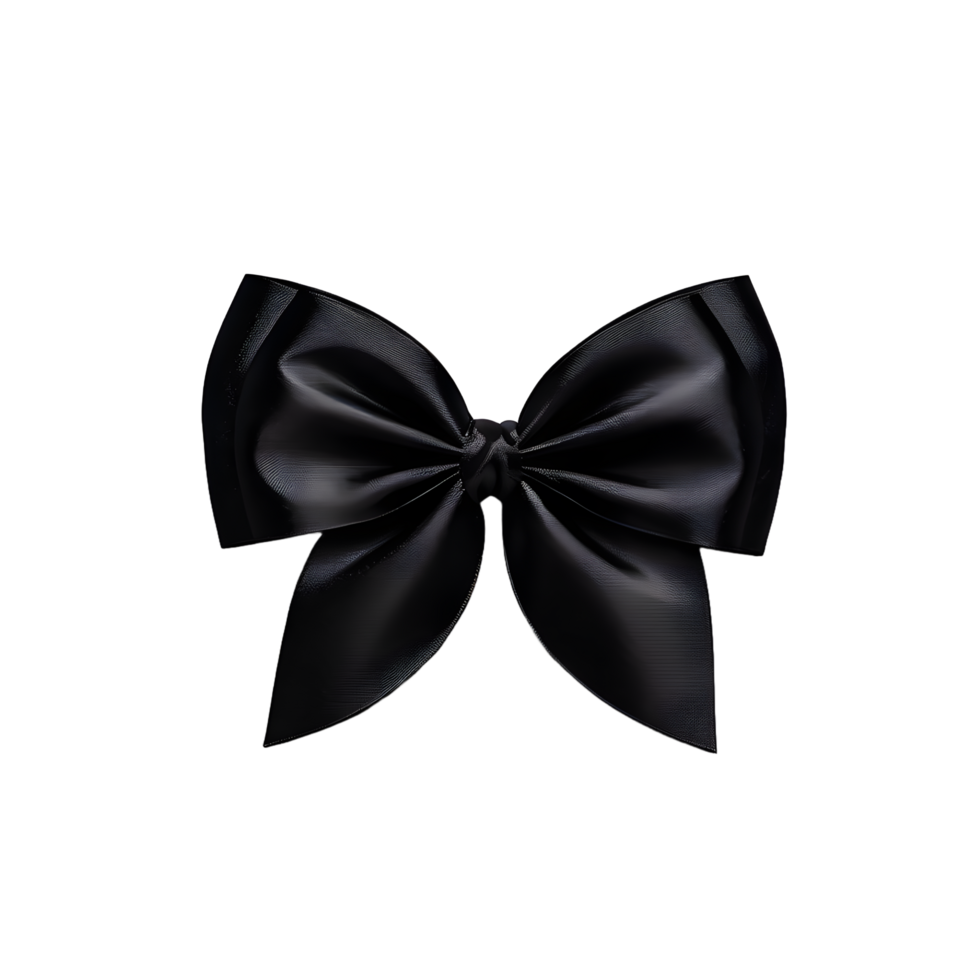 realistic black bow tie isolated on white transparent background png
