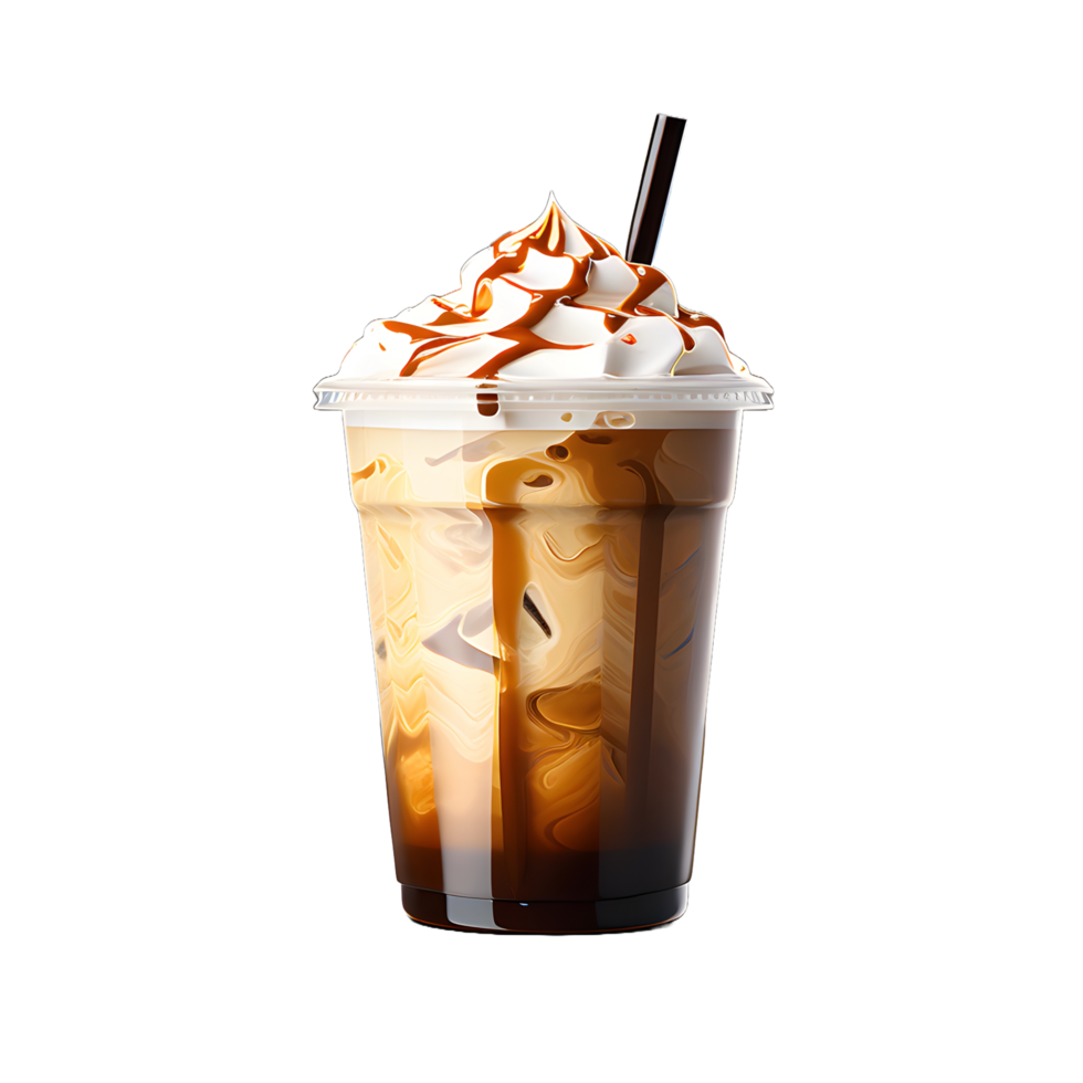 Ice coffee cup isolated transparent background png