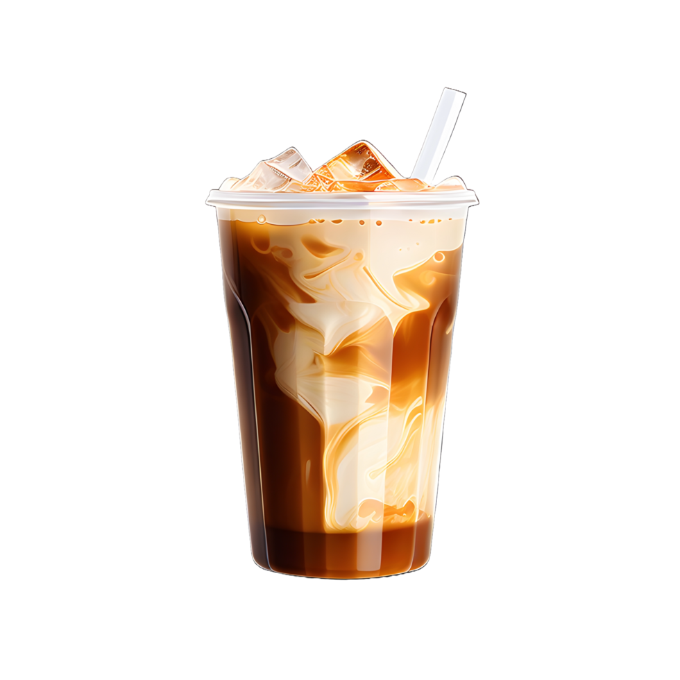 Ice coffee cup isolated transparent background png