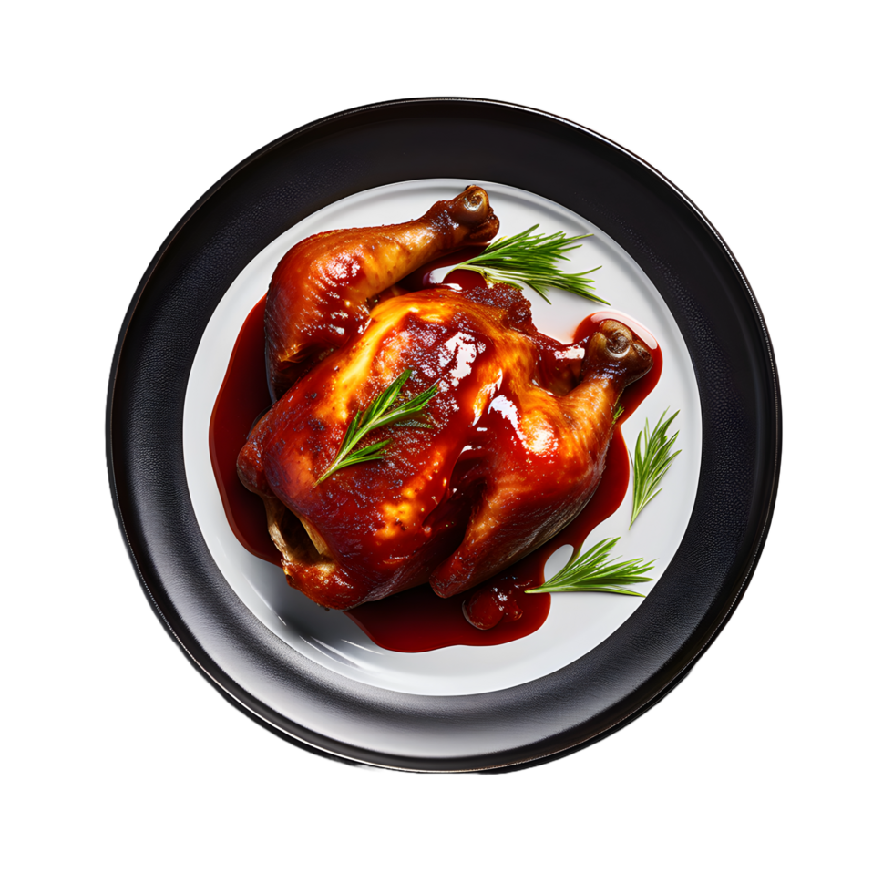 Chicken roasted isolated on White transparent background png