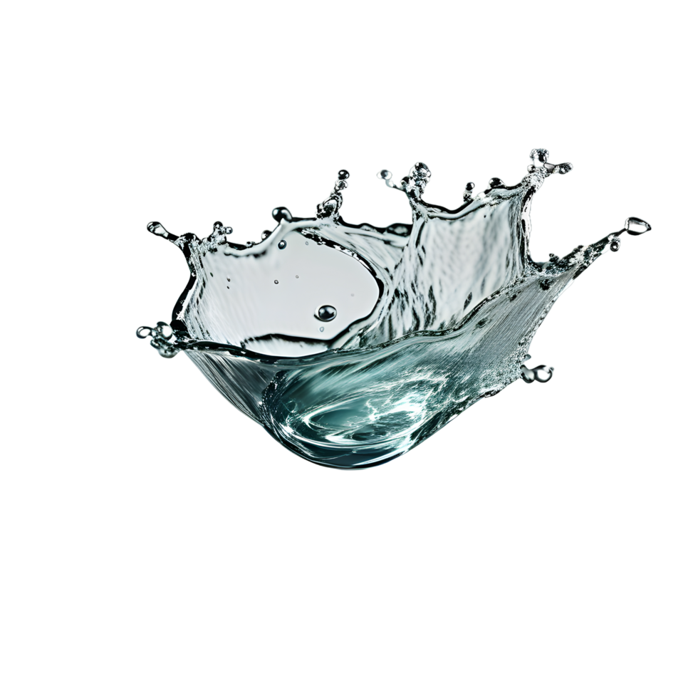 Water splash isolated on white transparent background png