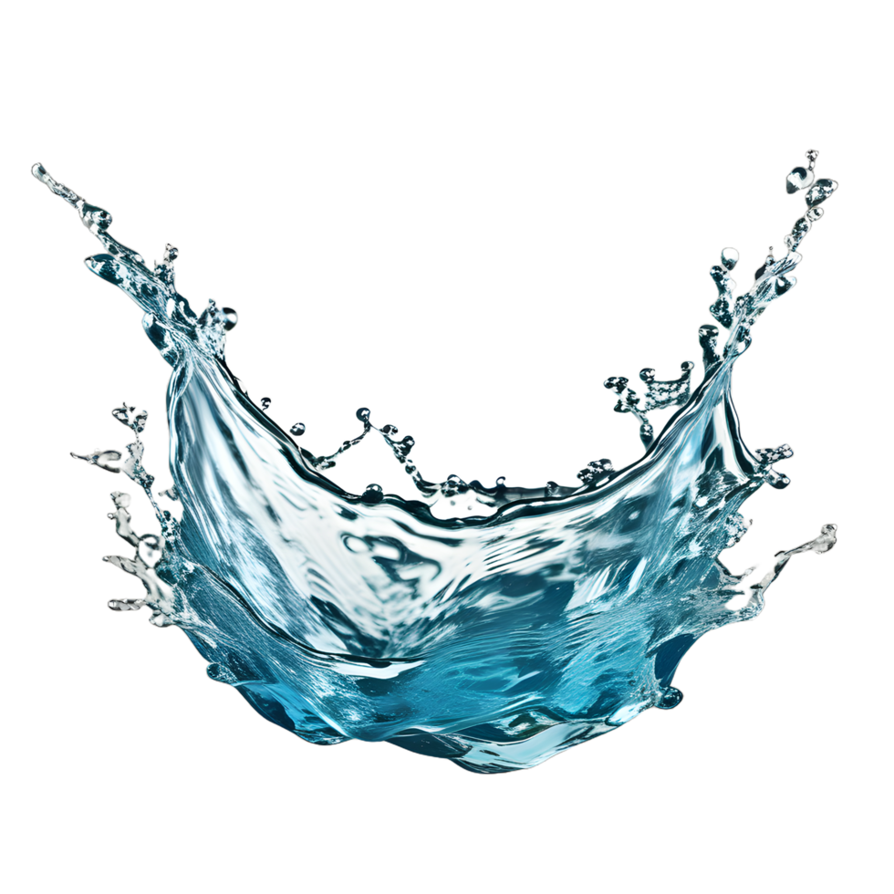 Water splash isolated on white transparent background png