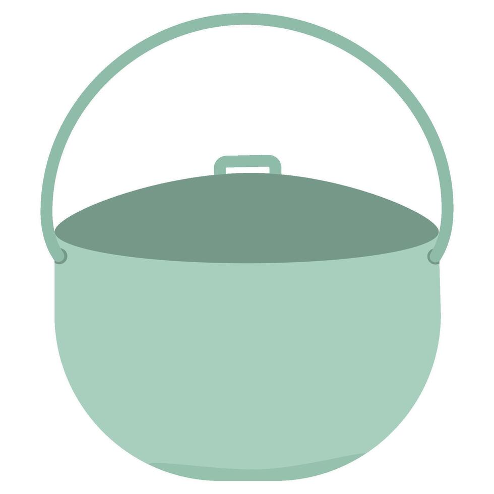 Scout camping pot vector