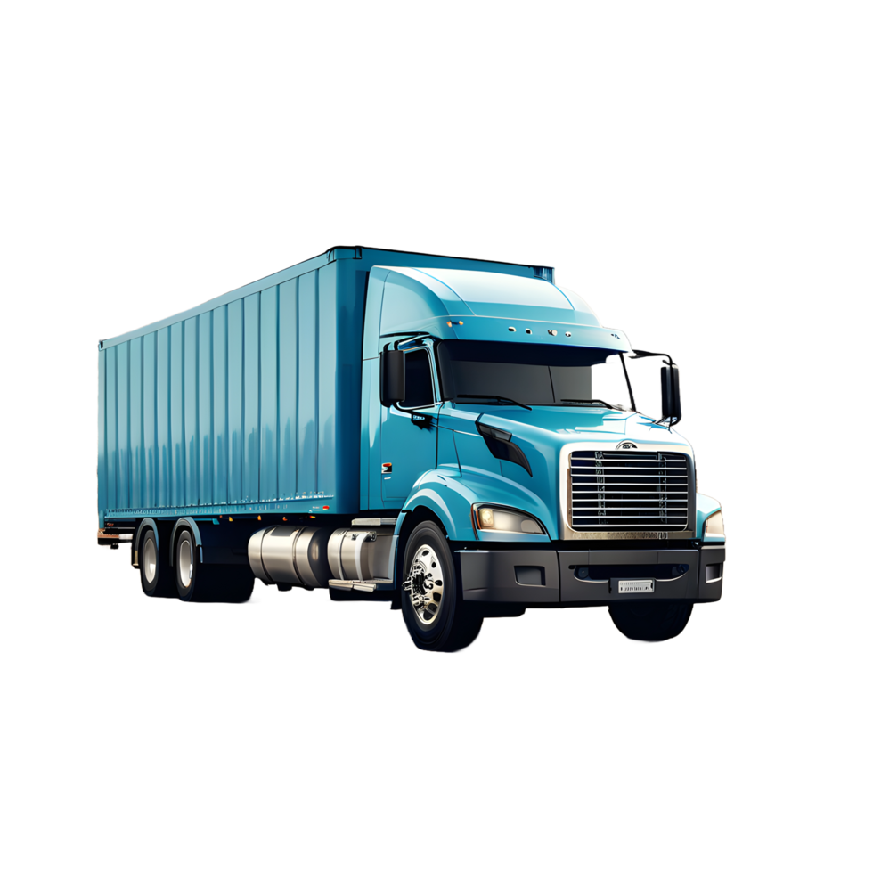 cargo truck transportation on a white transparent background png