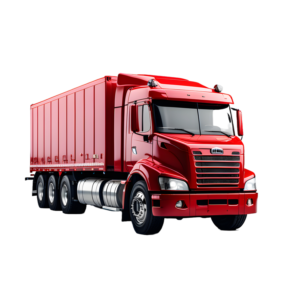 cargo truck transportation on a white transparent background png