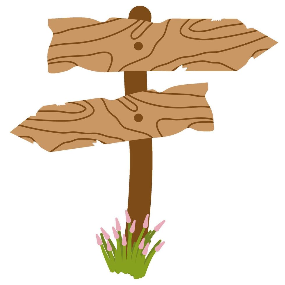 Wooden sign board vector