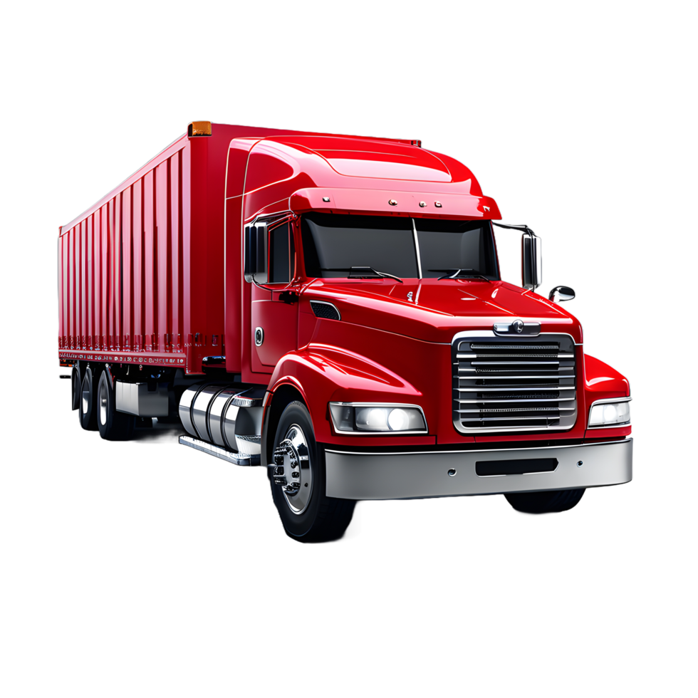 cargo truck transportation on a white transparent background png