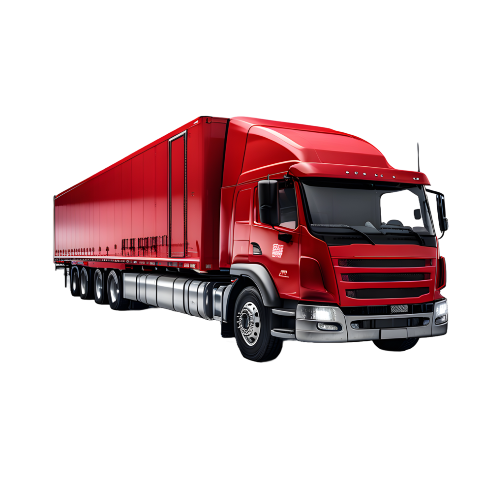 cargo truck transportation on a white transparent background png