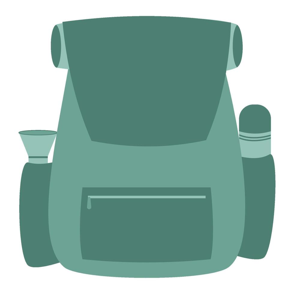 Scout camping backpack vector