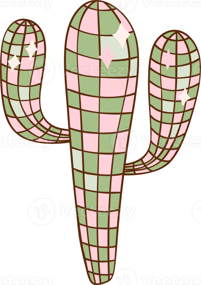 disco veedrijfster cactus retro meisjesachtig cowboy tekening tekening png