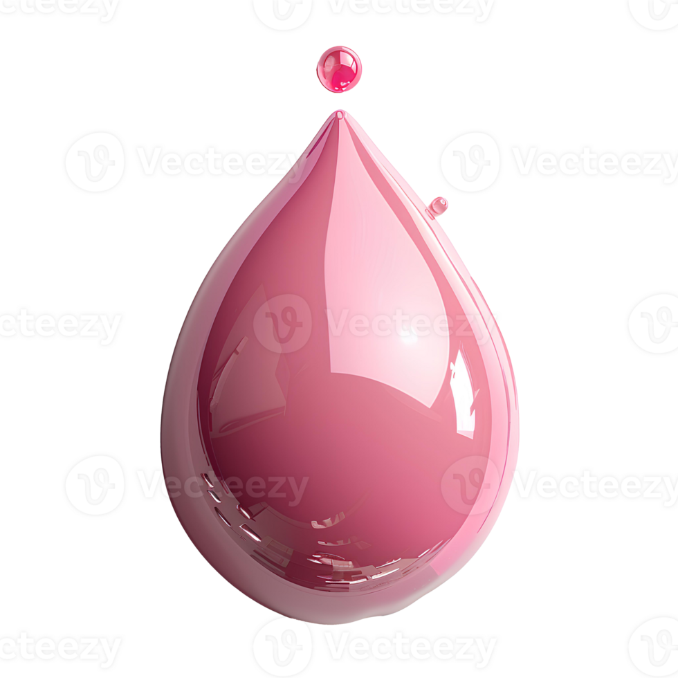 Drop of pink paint. Pink liquid pigment splatter and explosion isolated. Pink paint drop top view png