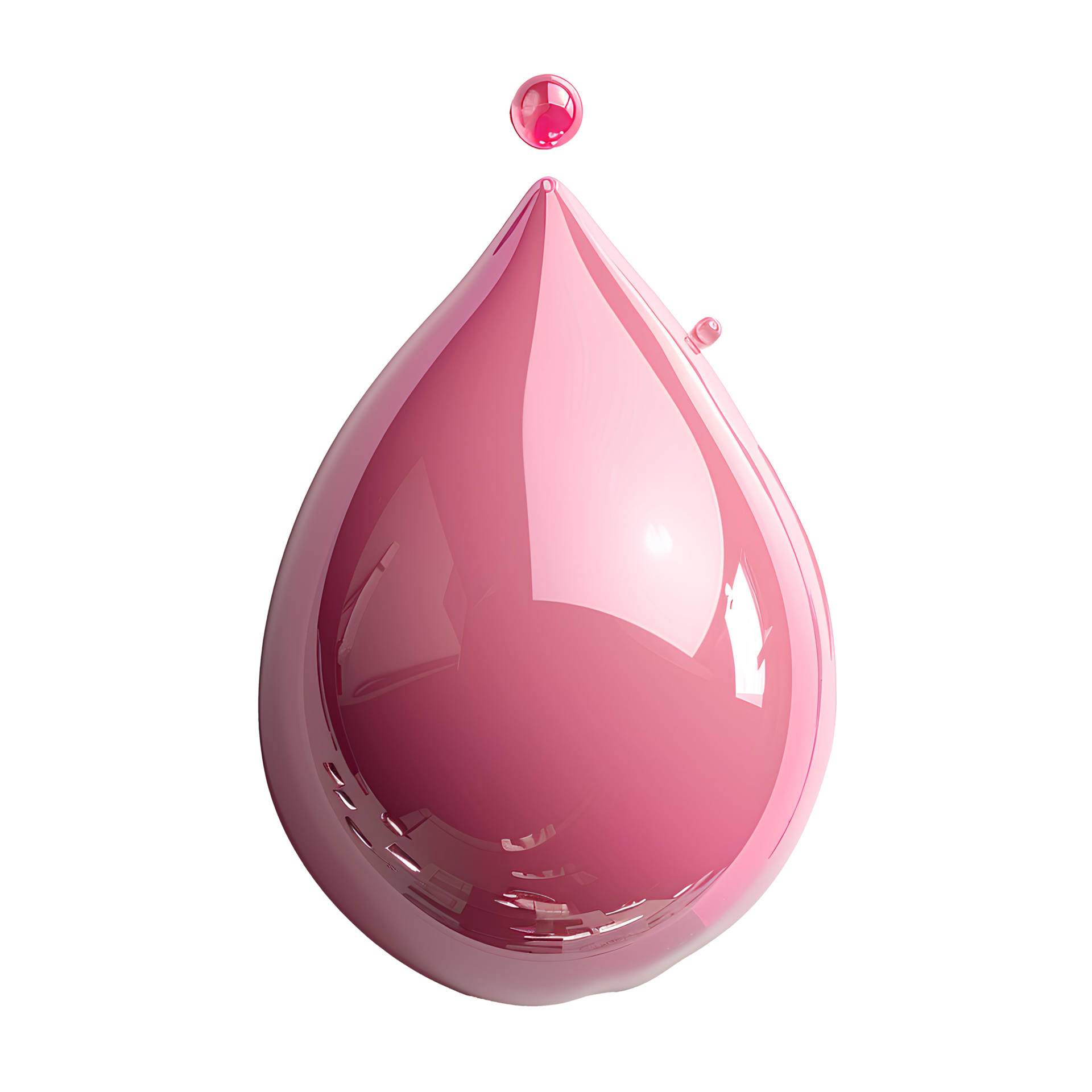 Drop of pink paint. Pink liquid pigment splatter and explosion isolated