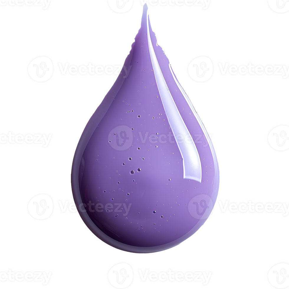 Drop of purple paint. purple liquid pigment splatter and explosion isolated. purple paint drop top view png