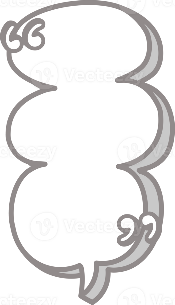 3d black and white color speech bubble balloon with quotation marks, icon sticker memo keyword planner text box banner png