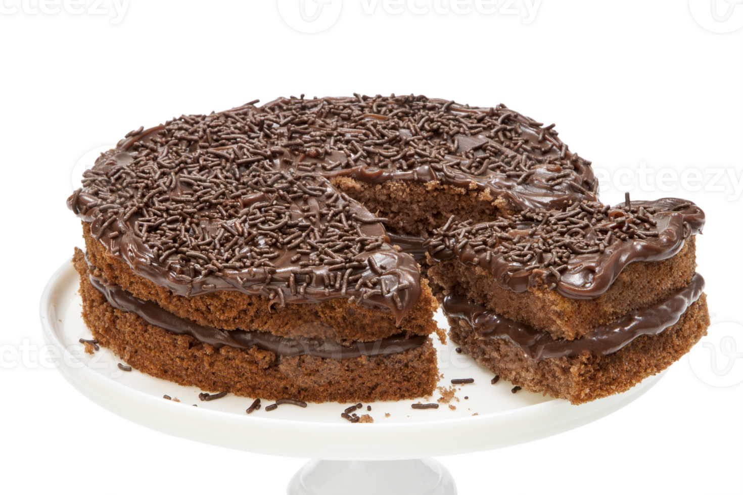 chocolate cake with chocolate cream and chocolate sprinkles png