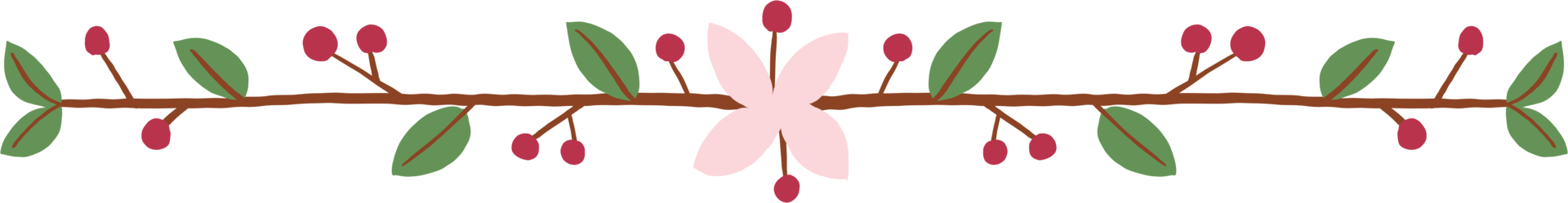 Floral and flower frame divider illustration. png