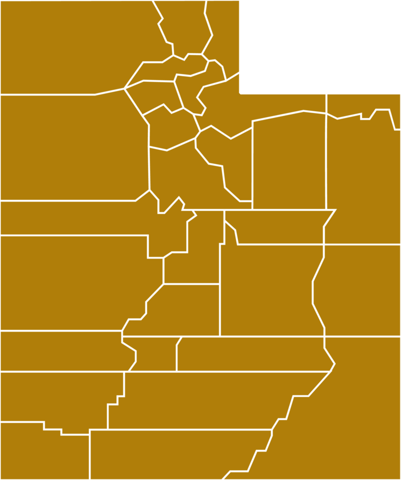 outline drawing of utah state map. png