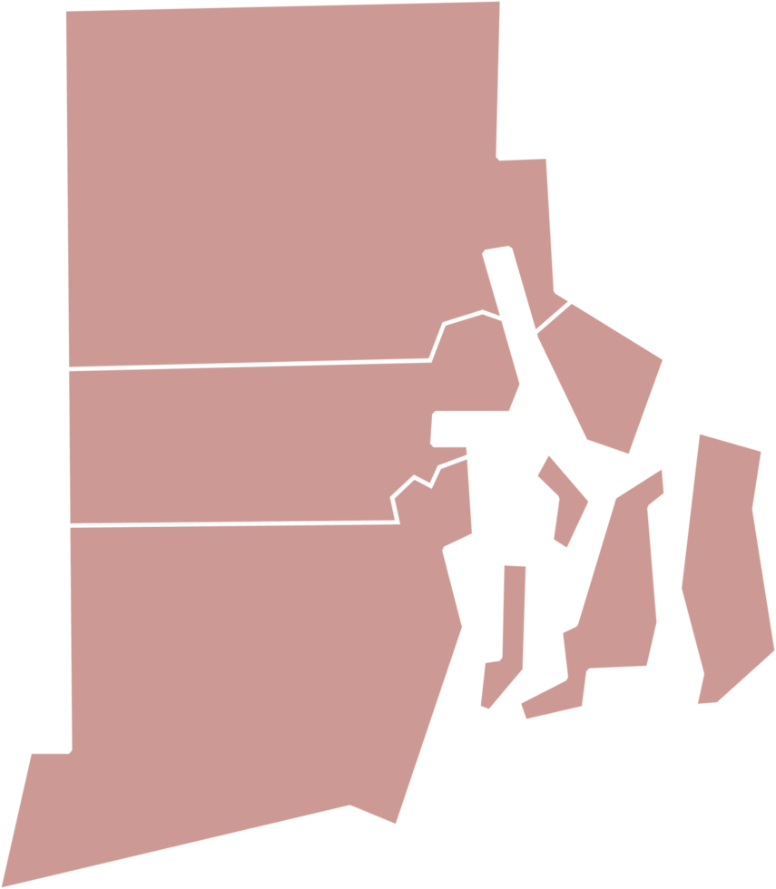 outline drawing of rhode island state map. png