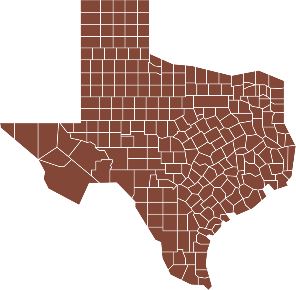outline drawing of texas state map. png