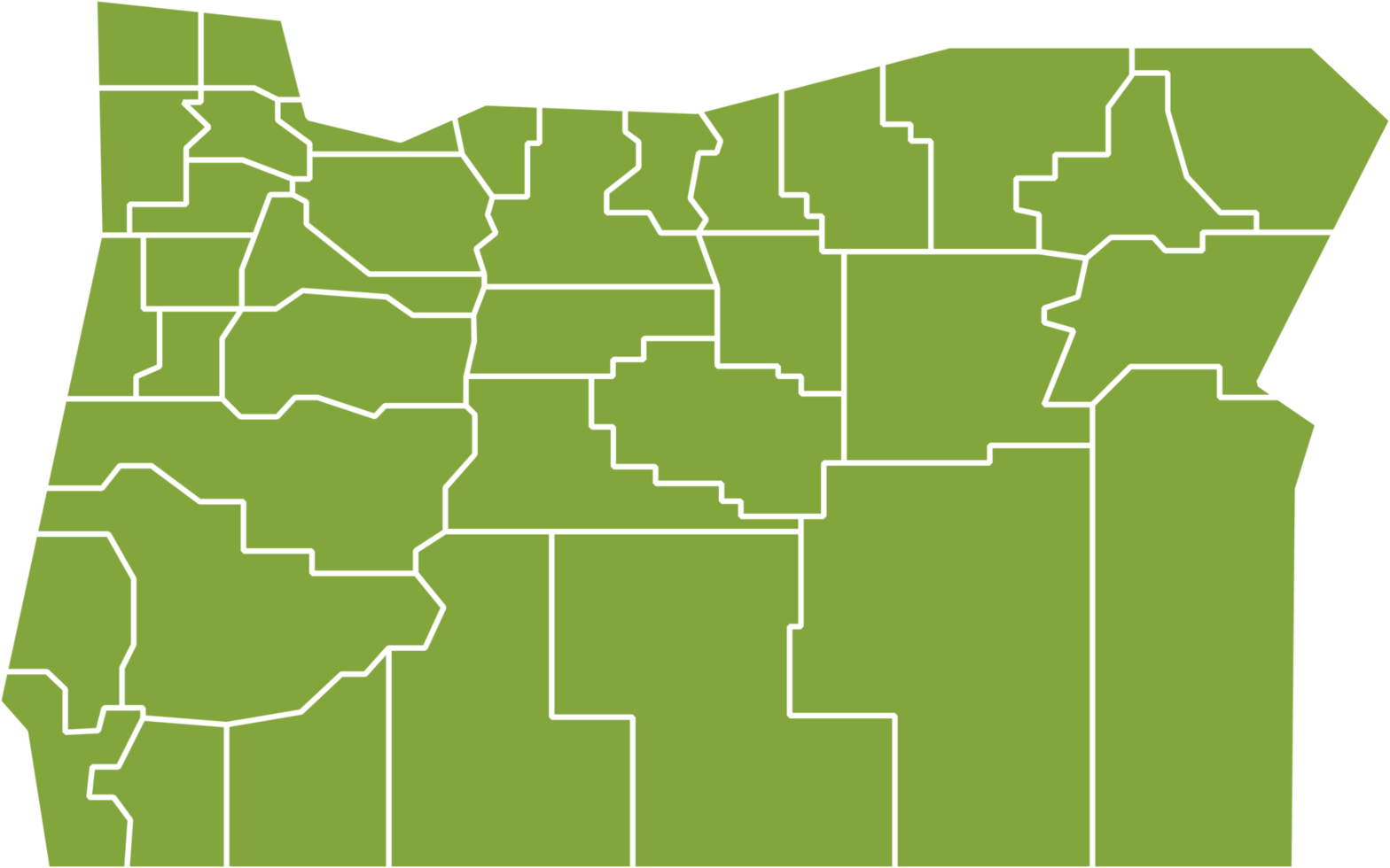 outline drawing of oregon state map. png