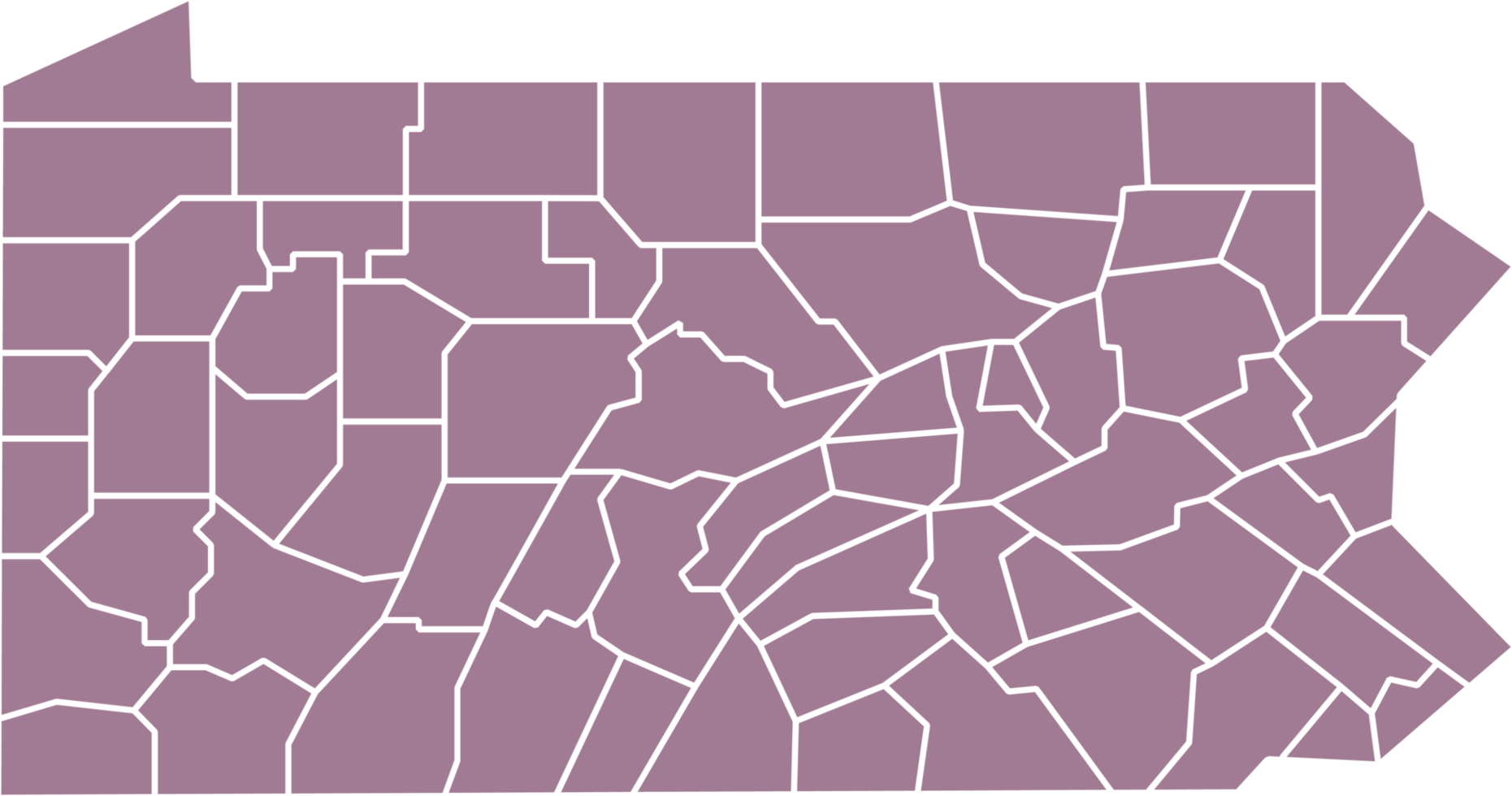 outline drawing of pennsylvania state map. png
