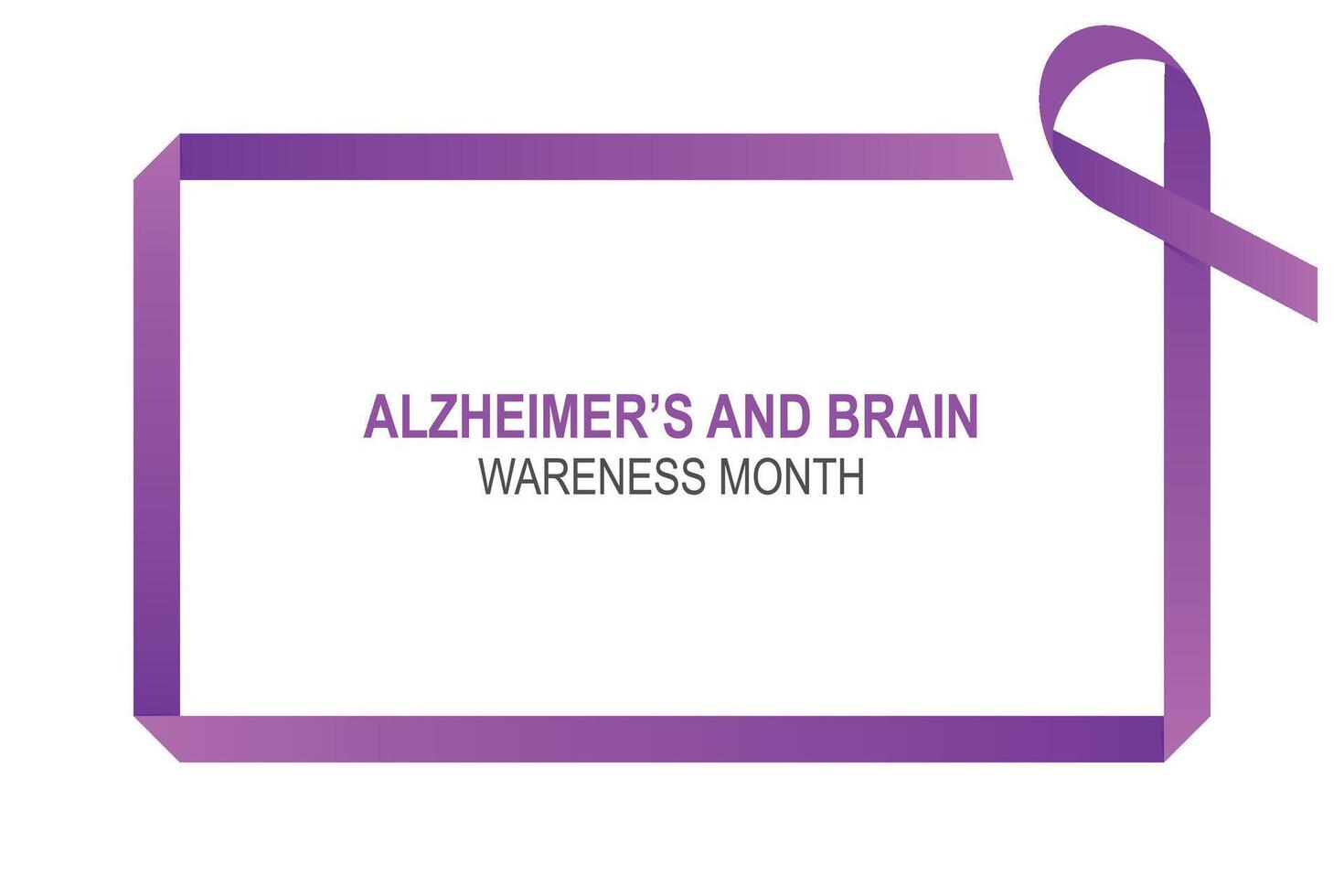Alzheimers and Brain Awareness Month background. vector