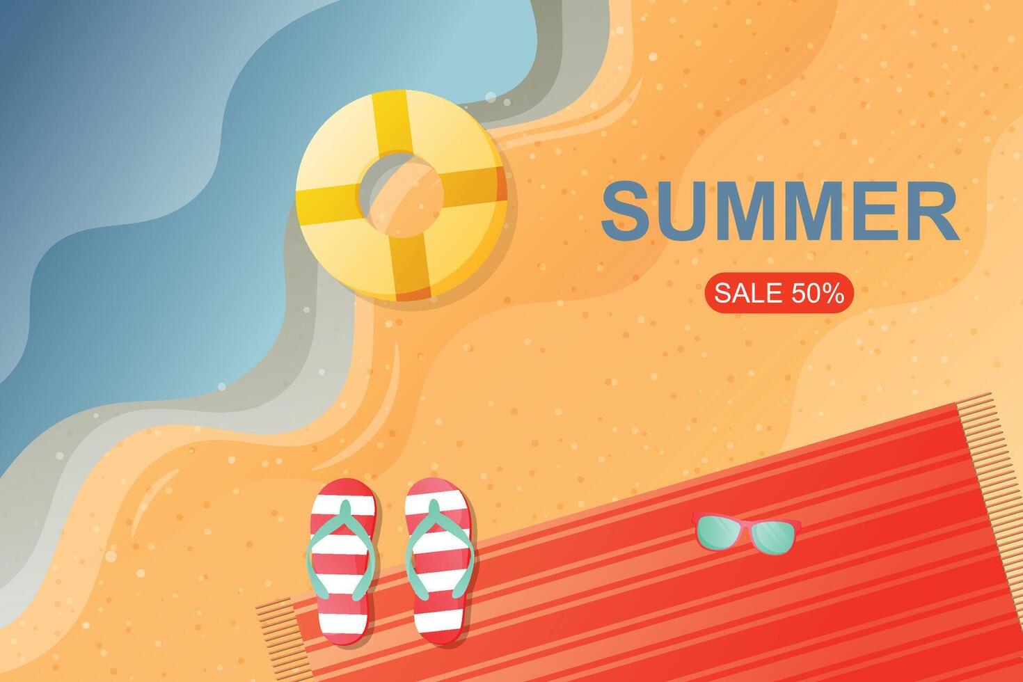Summer background with gradient style. vector